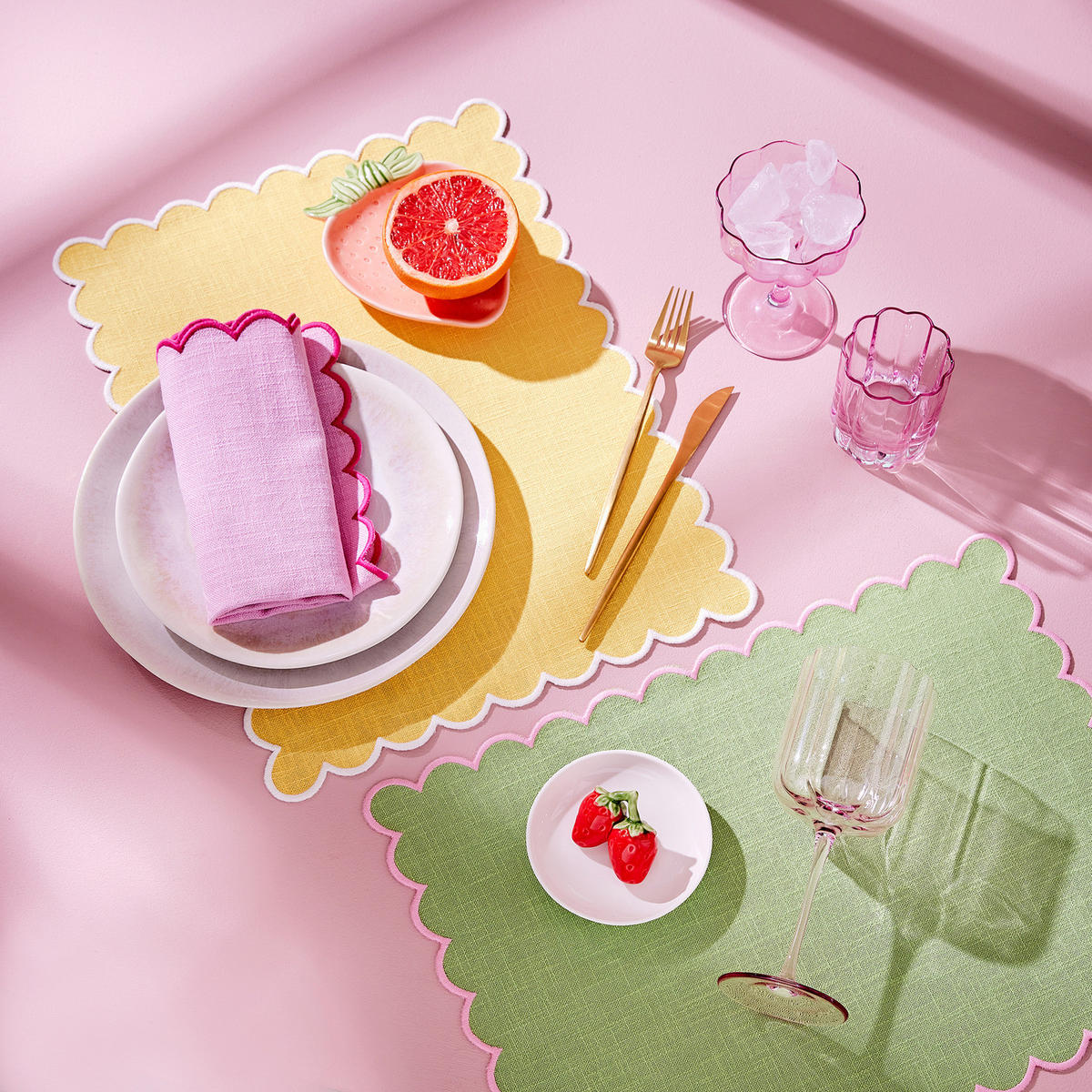 TISCHSET (4er Set) Summer Cheer - Grün, Textil (33/47cm) - Butlers