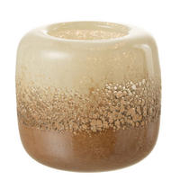 VASE OPI - Glas - Braun/Beige - S - Ø 15 cm - Braun, Glas (14cm) - J-Line