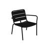 GARTENSESSEL niedrig & stapelbar - Metall - Schwarz - MIRMANDE von MYLIA - Schwarz, Metall (67.5/71.5/60cm) - Vente-Unique