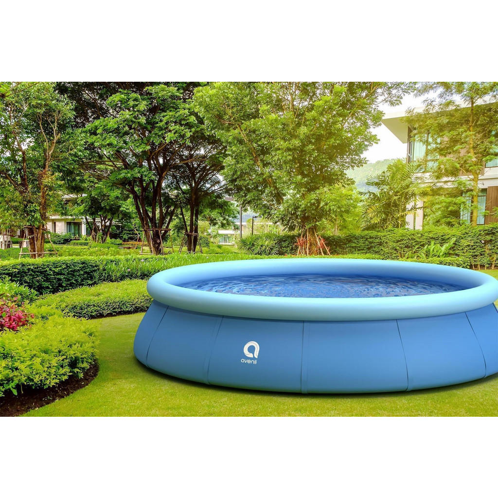 Thumbnail - Avenli Pool, Blau, Kunststoff, Uni, 7,820 L, Rund, 420x84x420 cm, Freizeit, Pools und Wasserspaß, Pools