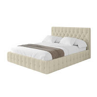 POLSTERBETT mit Bettkasten und Lattenrost, Bett mit Matratze H3/H4 - LARO 160x200 Beige - Taupe, Holzwerkstoff/Textil (160/200cm) - ALTDECOR