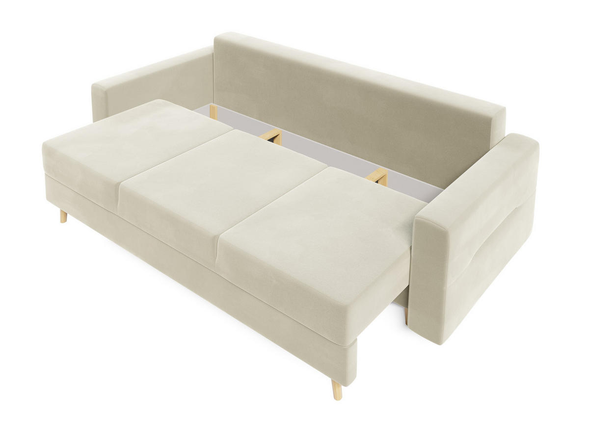 SOFA Bergen mit Schlaffunktion - Beige, Textil (234/90/95cm) - SIMKAM Furniture