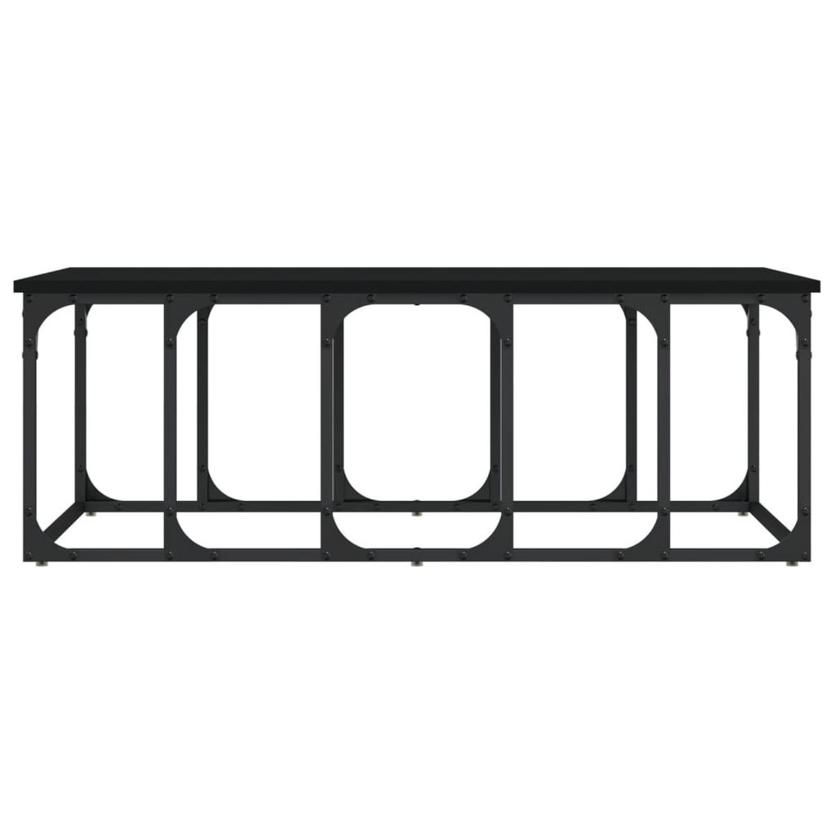 COUCHTISCH Schwarz 100x50x35,5 cm Holzwerkstoff - Schwarz, Holzwerkstoff (100/50/35.5cm) - furnicato