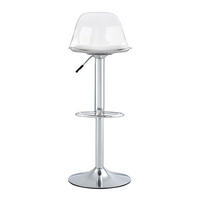 BARHOCKER DE-36526 2er Set mit transparenter Rückenlehne Silber - Silberfarben, Metall (40.5/104/40.5cm) - ComfortXL