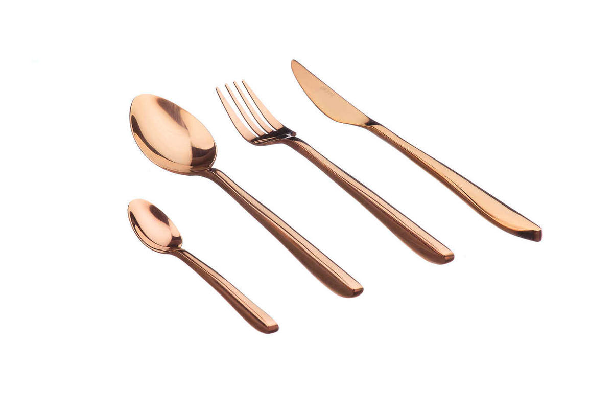 BESTECKSET 24-teilig Olaf - Kupfer - Kupferfarben, Metall - Björn