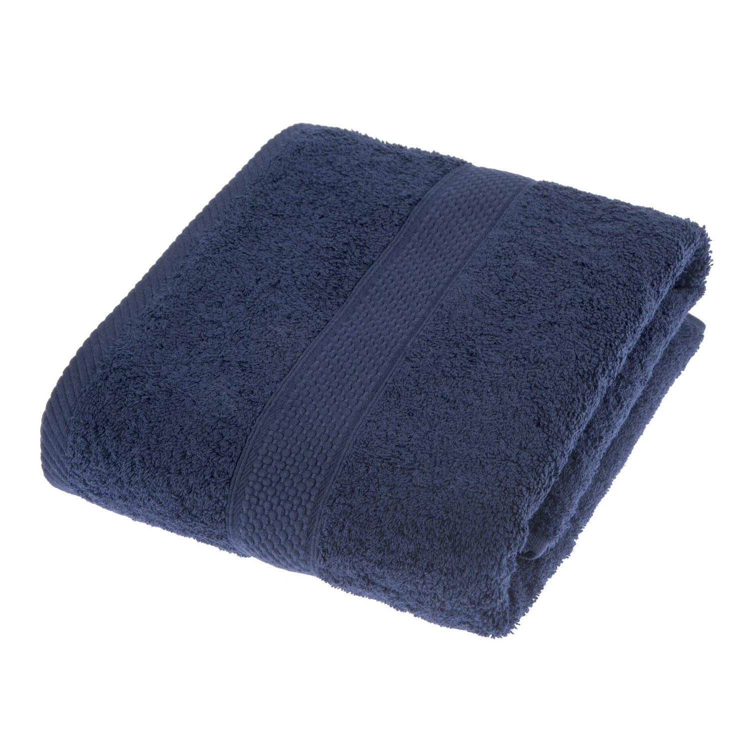 DUSCHTUCH Essential dunkelblau 70/130 cm - Dunkelblau, Textil (70/130cm) - Homescapes