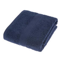 DUSCHTUCH Essential dunkelblau 70/130 cm - Dunkelblau, Textil (70/130cm) - Homescapes