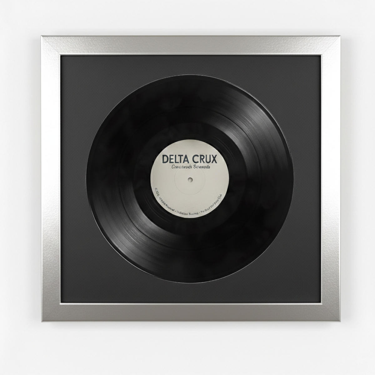 SCHALLPLATTEN RAHMEN 40/40 für die Vinyl - Platinfarben, Holz (40/40cm) - K-Möbel