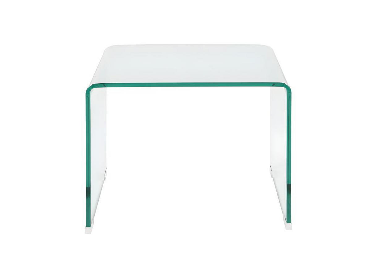 2ER-SET Nachttische - Glas - SUZANA - Transparent, Glas (40/40/50cm) - Vente-Unique