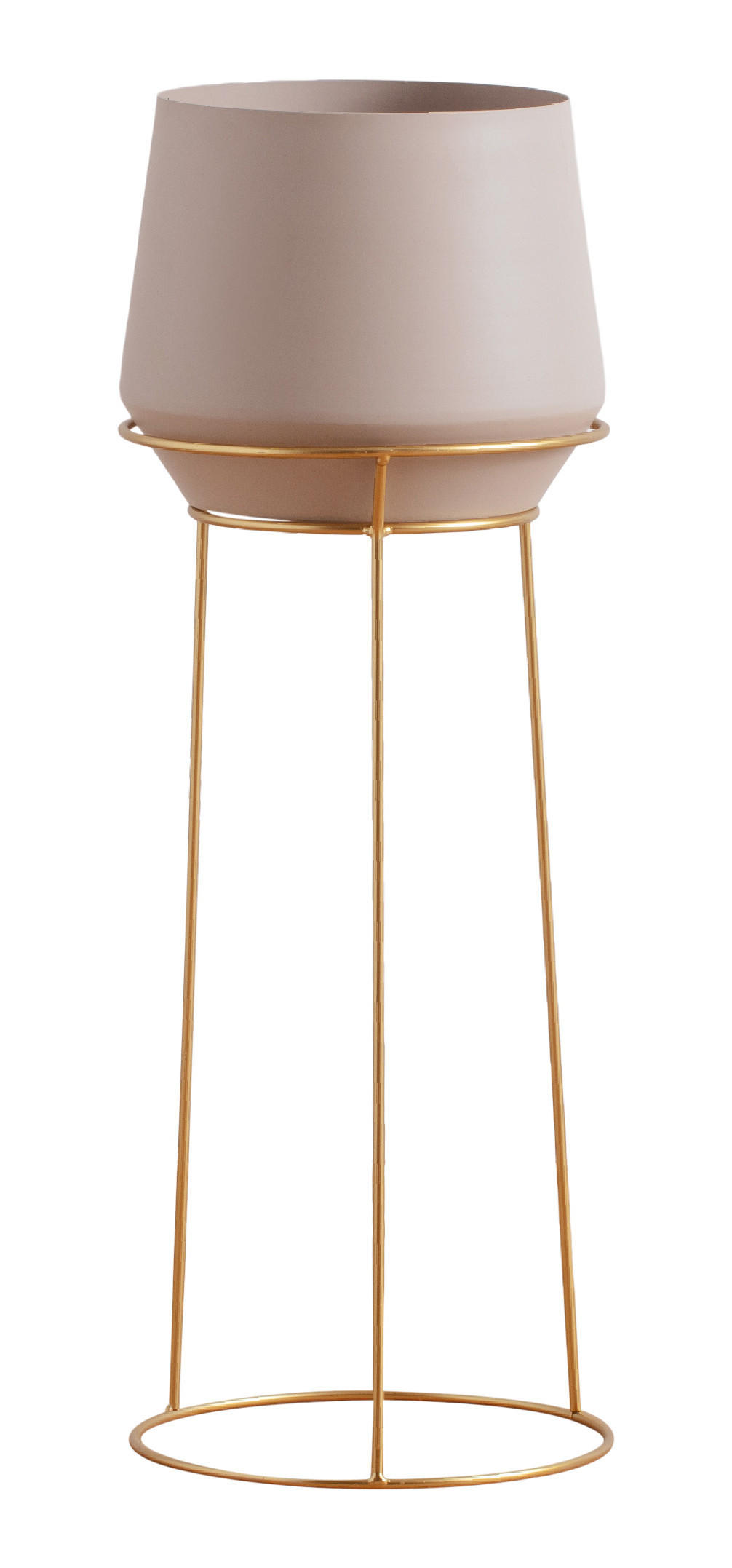 BLUMENTOPF Slownes - Hellbraun, Metall (25/70cm) - home&you