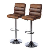 BARSTUHL - Metall / Textil - Braun, Kunststoff/Textil (42/98/51cm) - home24