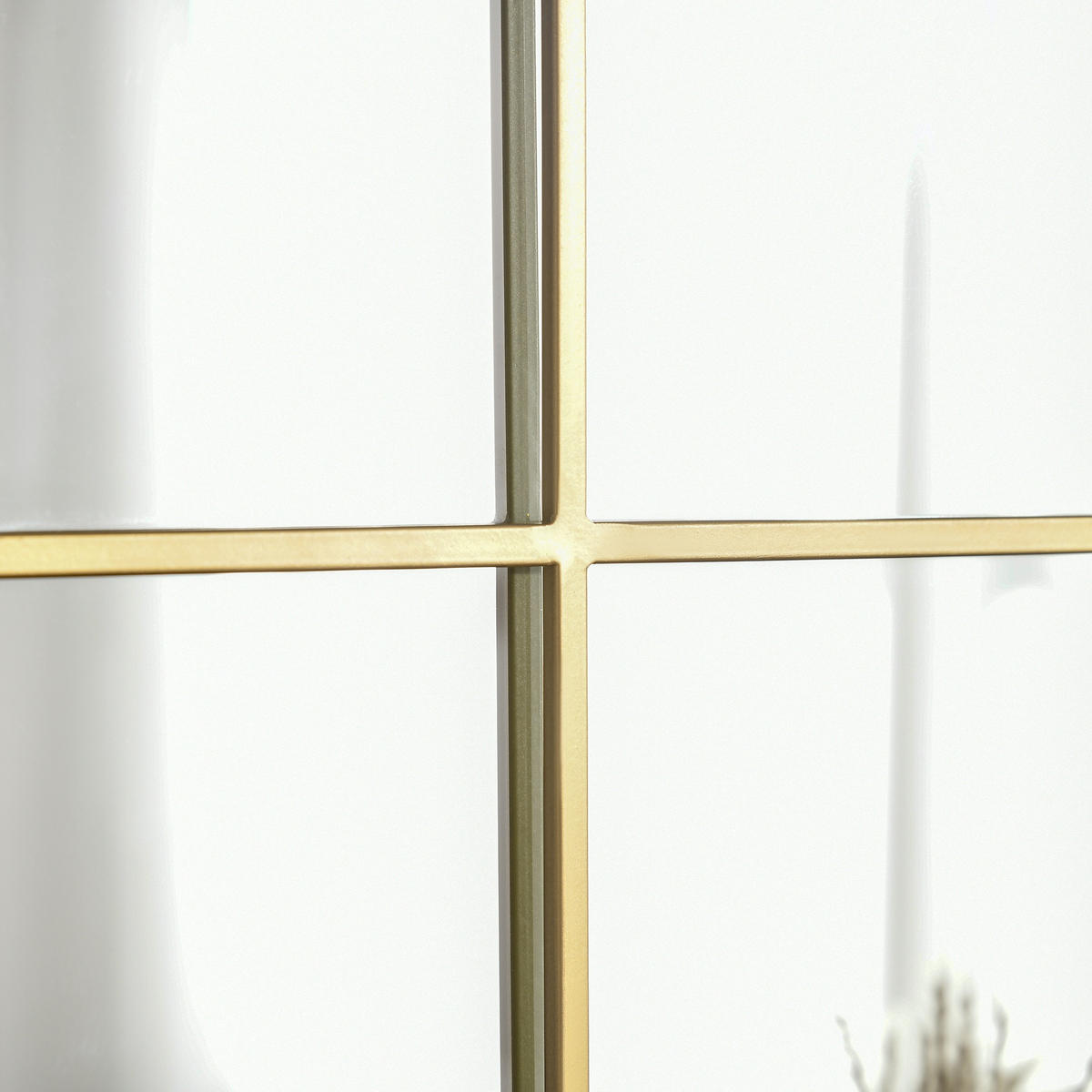 WANDSPIEGEL DE-14274 gewölbt, Metallrahmen Gold - Goldfarben, Glas (70/50/2cm) - ComfortXL