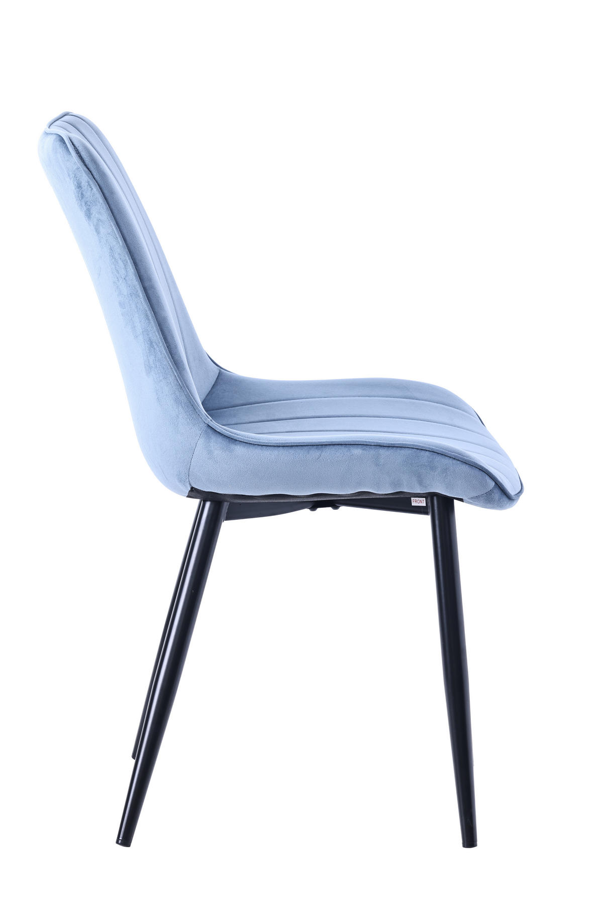 STUHL-SET 2 Stück aus Samt in Modernem Stil-YZ1 - Blau, Textil/Metall (53/88/62.5cm) - HOMAVO