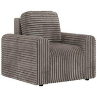 SESSEL NESSARO - Hellbraun Cord - Hellbraun/Schwarz, Kunststoff/Textil (96/94/90cm) - MKS