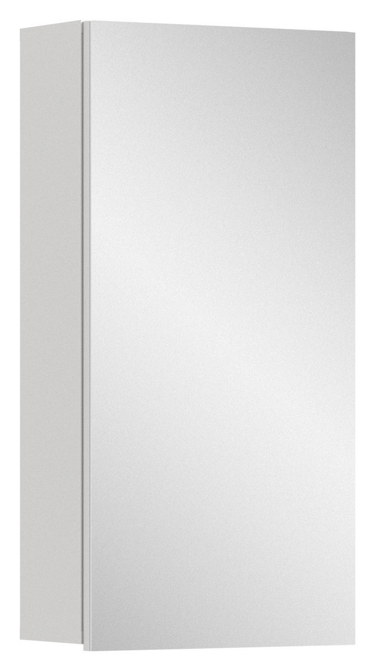 SPIEGELSCHRANK Vira Bad in weiß Melamin und weiß hochglanz B/H/T: 38x77x18 cm - Weiß, Holz (38/77/18cm)