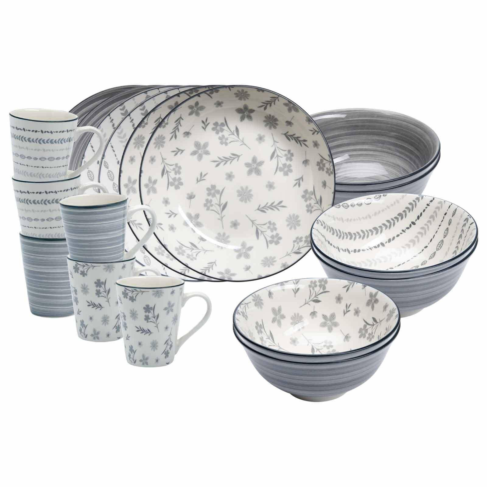 FRÜHSTÜCKS-SET Sendai Mix grau 18er Set - Grau, Keramik (1/1/1cm) - Ritzenhoff Breker