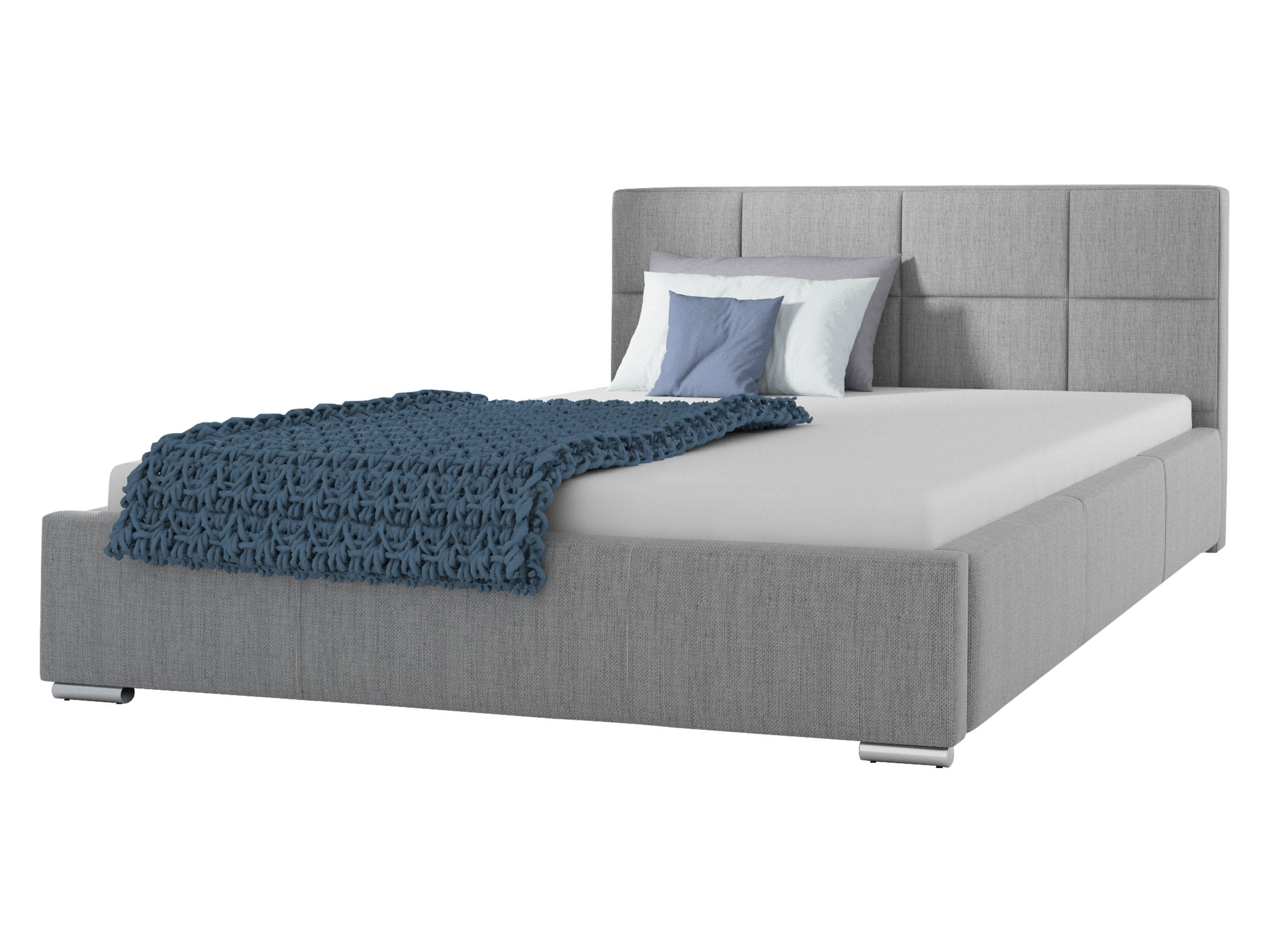POLSTERBETT Marina - Grau, Holz (180/200cm) - MIRJAN24