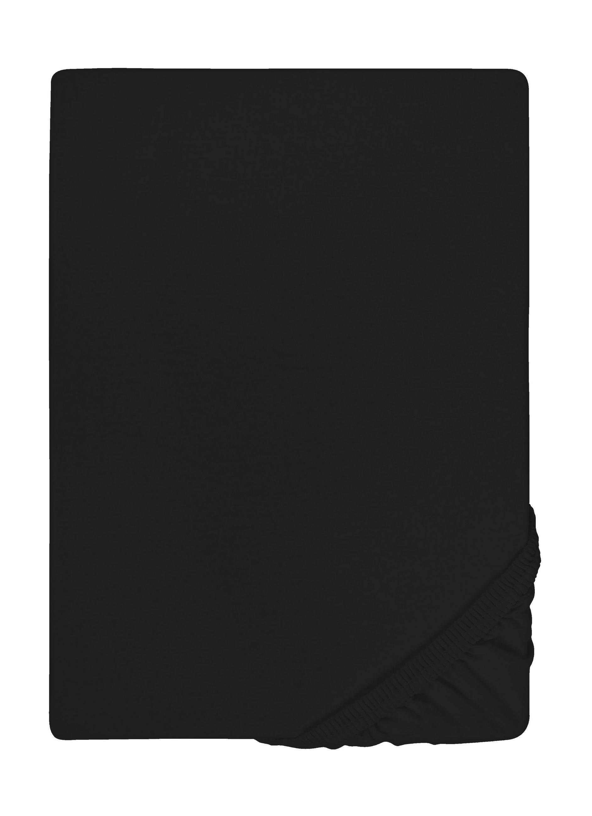 biberna Spannbetttuch Schwarz 100x220 cm