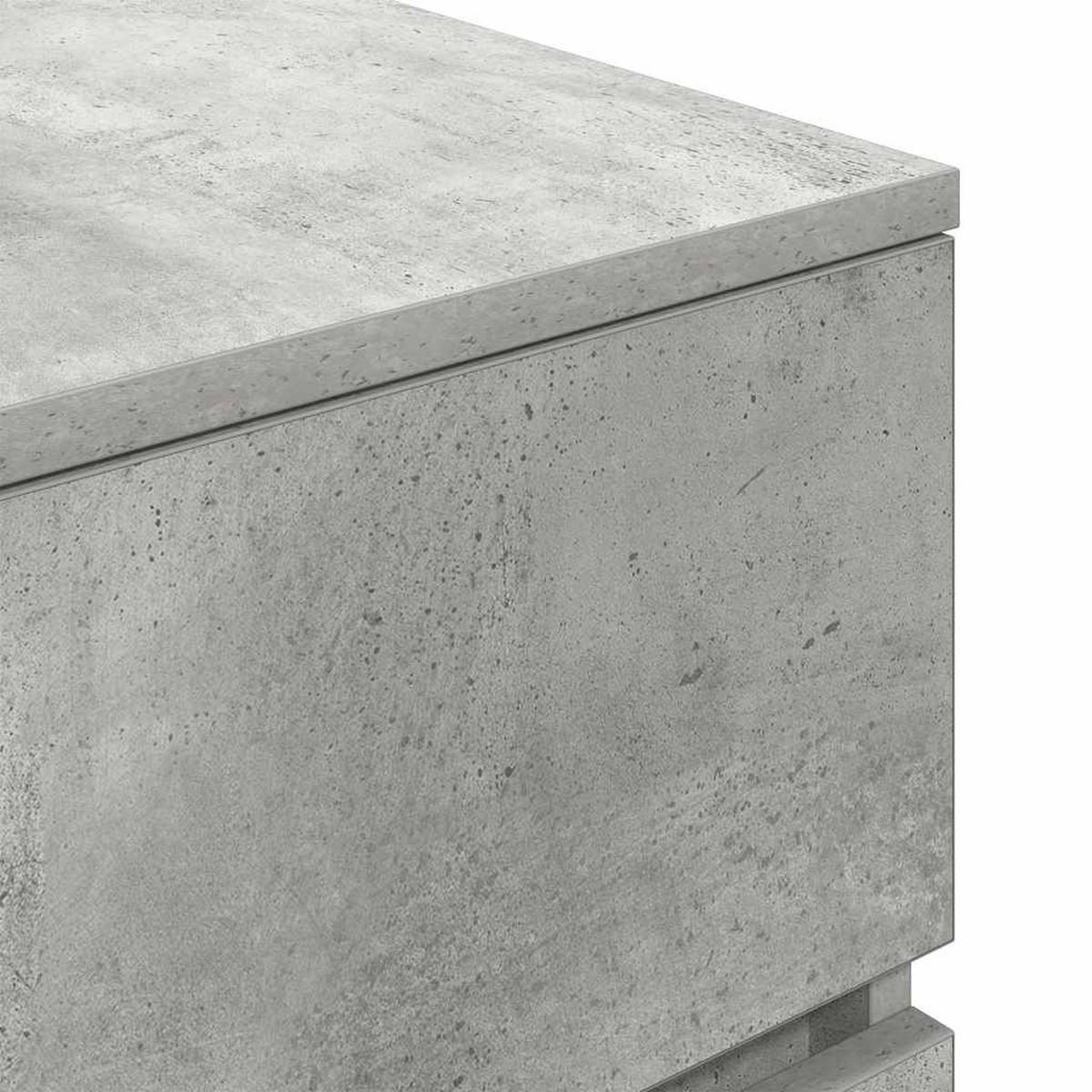 NACHTTISCH Mit 3 Schubladen Betongrau 39/35/65 Cm - Grau, Holzwerkstoff (35/65/39cm) - vidaXL