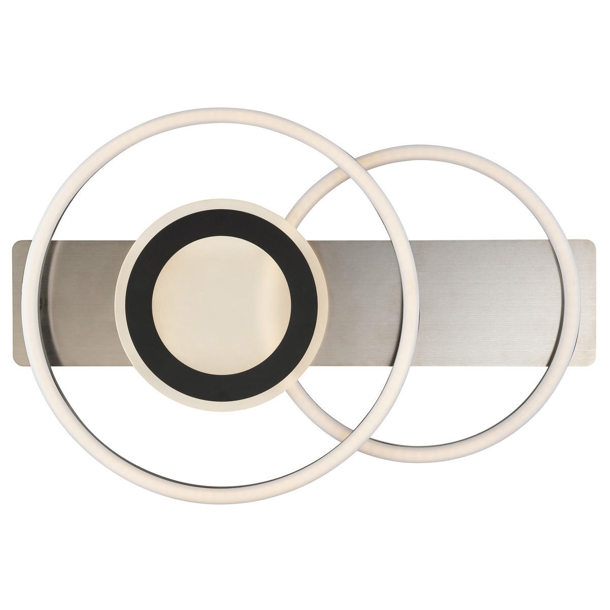 LED DECKENLEUCHTE Maureen Schwarz/Eisen 37/55/7,5 cm - Multicolor, Metall (37/55/7.5cm) - Brilliant