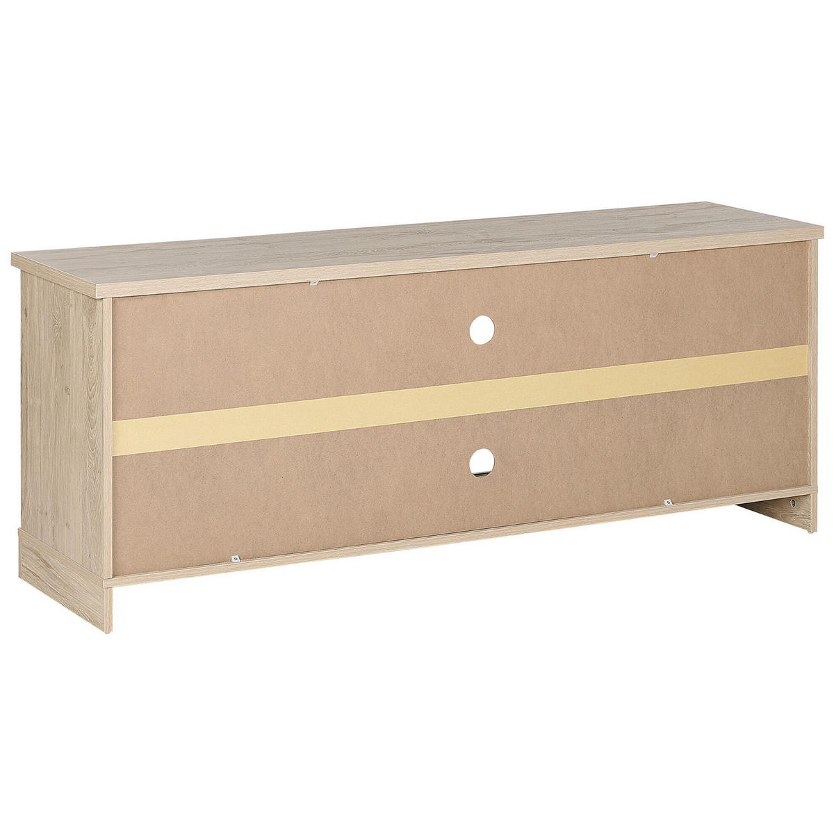 TV-MÖBEL Hellbraun, Schwarz ULAN 40/150/60 cm - Hellbraun, Holzwerkstoff (150/60/40cm) - Beliani