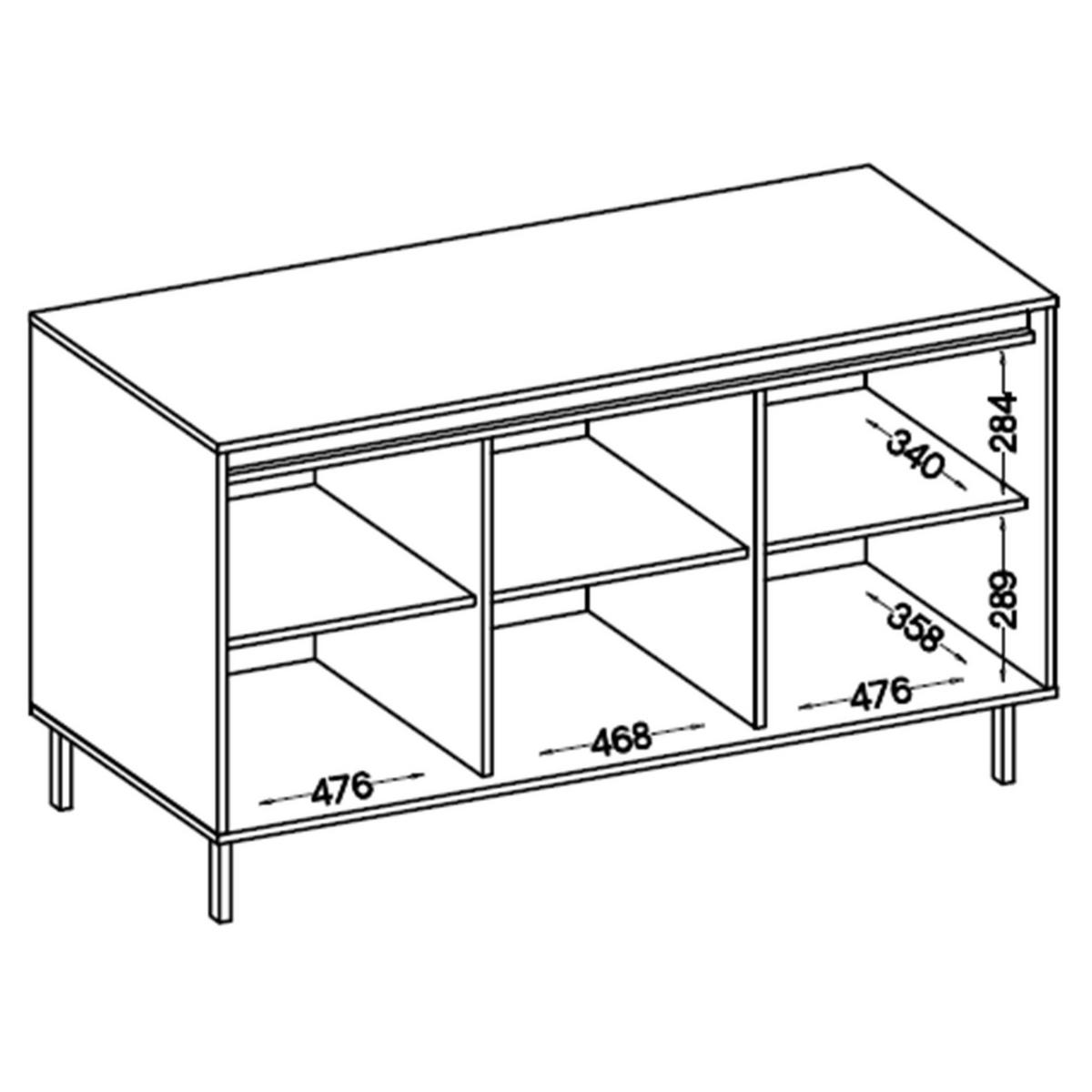 SIDEBOARD Osaka Eichenholzoptik Evoke 149 cm - Eichefarben/Schwarz, Holzwerkstoff/Metall (148.6/84.7/40cm) - Selsey