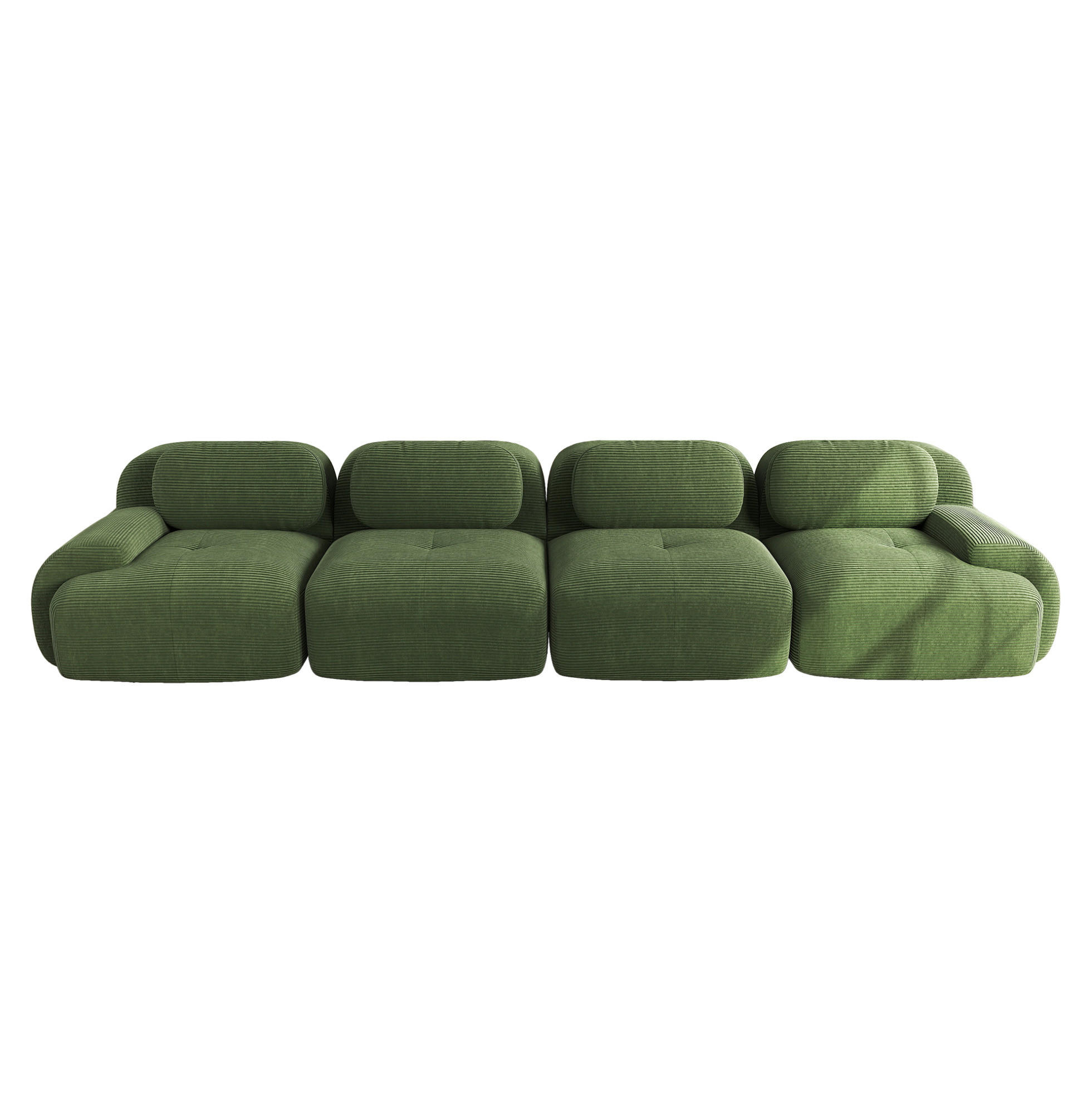 Flora Grace Sofa Grün 103x70x388 cm