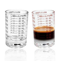 MESSBECHER 2-teiliges Set Glas 90 ml - Transparent, Glas (0.09L)