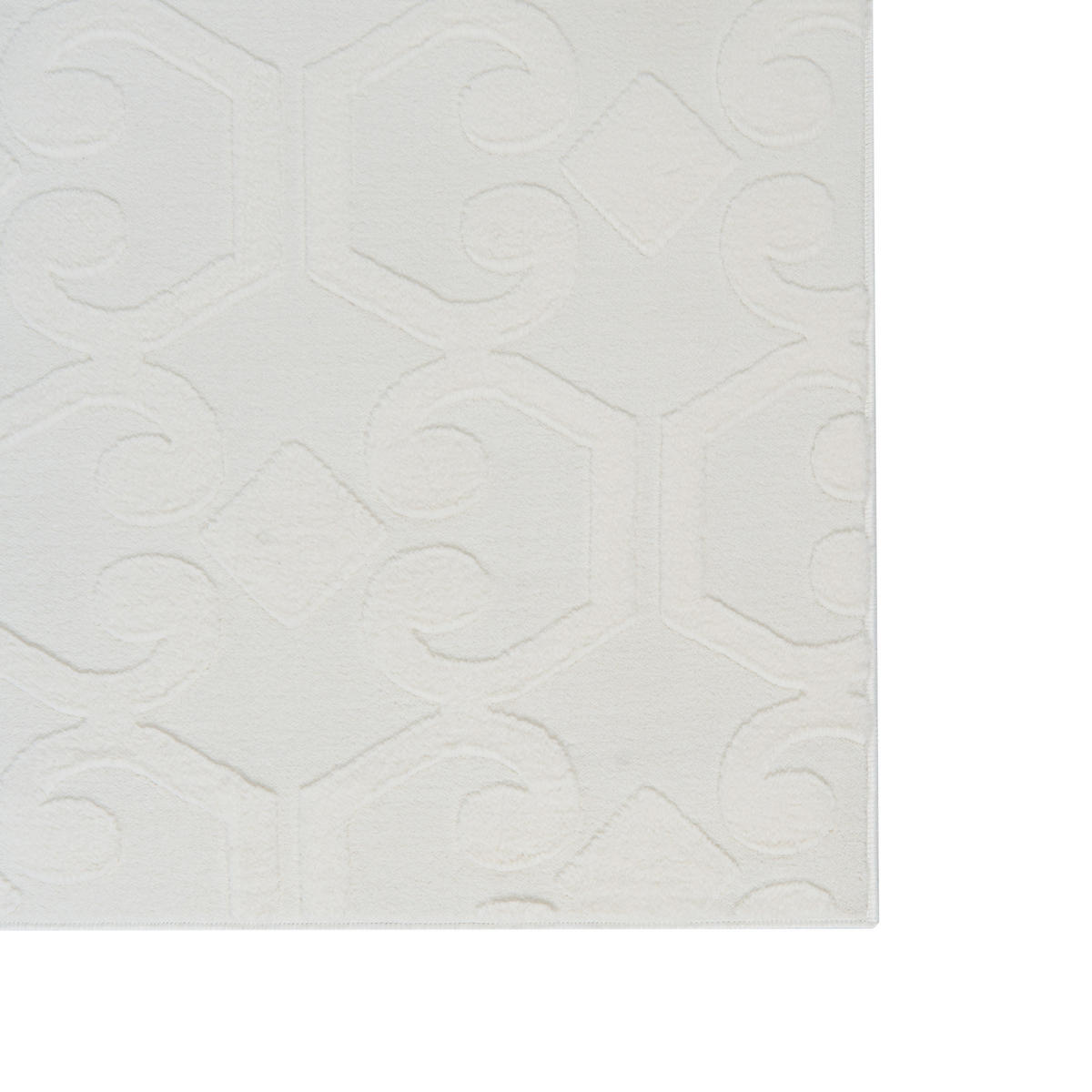 KOBEREC Krémově bílý 160/230 cm Gannett - bílá/krémová, textil (160/230cm) - Beliani