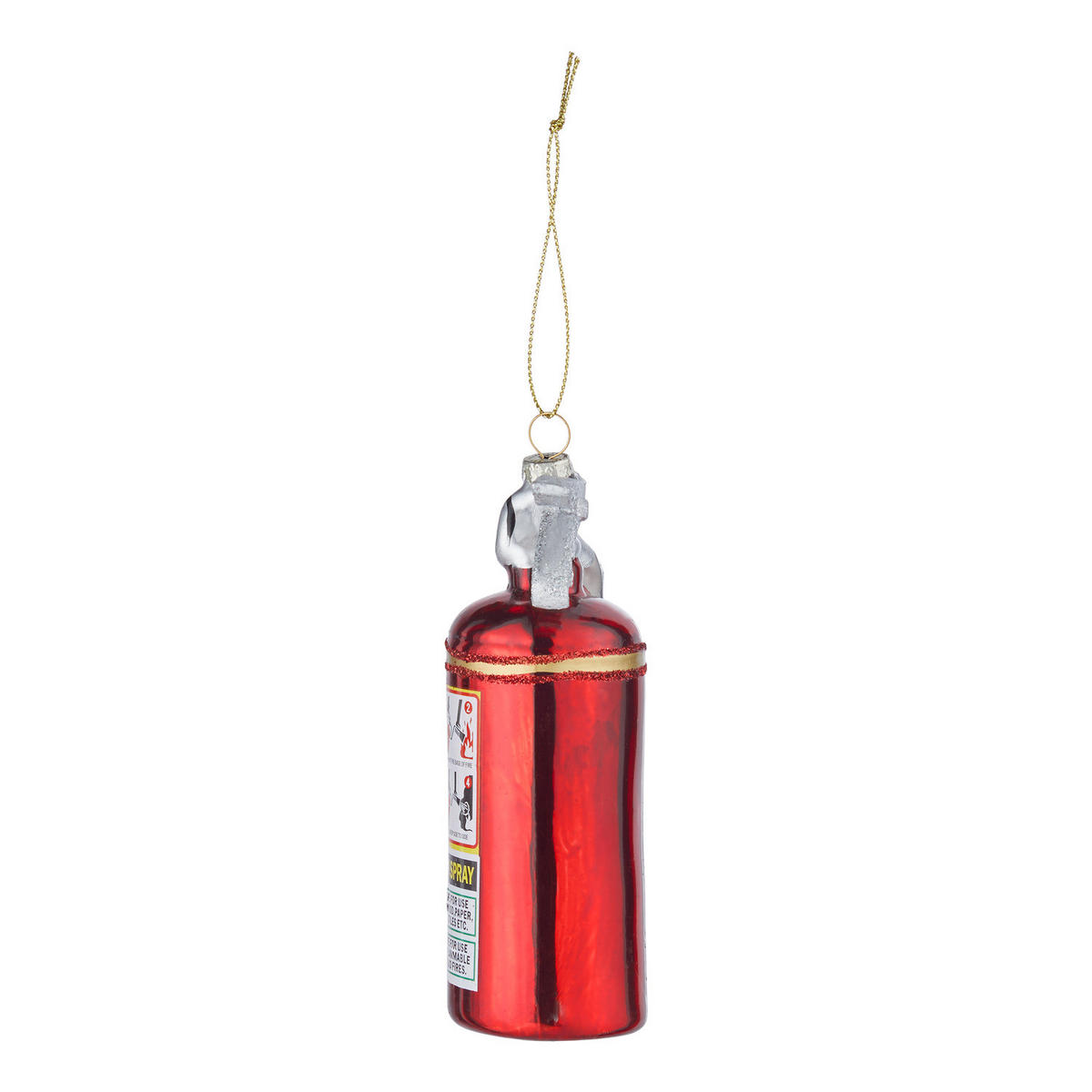 BAUMANHÄNGER HANG ON Feuerlöscher - Rot, Glas (4/12/5cm) - Butlers