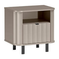 NACHTTISCH Novado NO-7 58,6 x 57 x 40,5 cm Greige - Greige, Holzwerkstoff/Metall (58.6/57/40.5cm) - Koseto