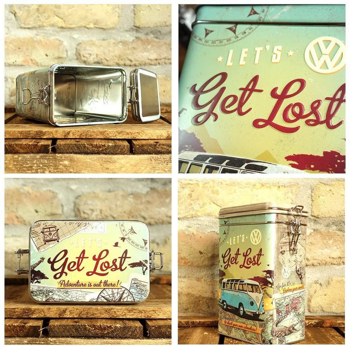 AROMADOSE Volkswagen VW Bulli Let's Get Lost - Multicolor, Metall (11/17.5/7.5cm) - Nostalgic-Art