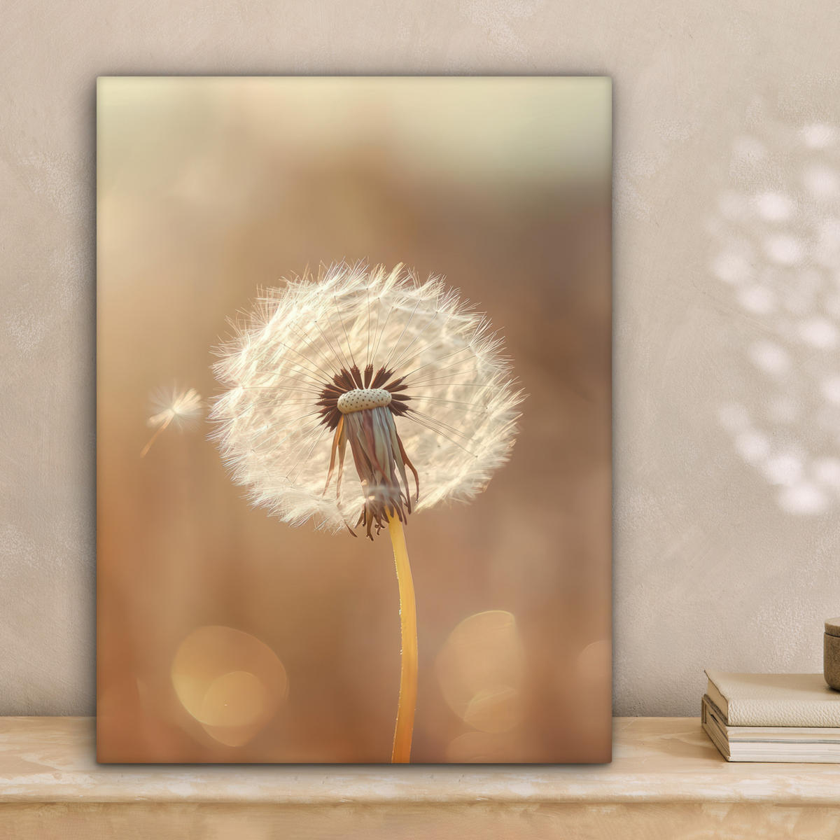 LEINWANDBILD Löwenzahn - Beige - Natur - Blume 30x40 cm - Hellbraun, Textil (30/40cm) - MuchoWow