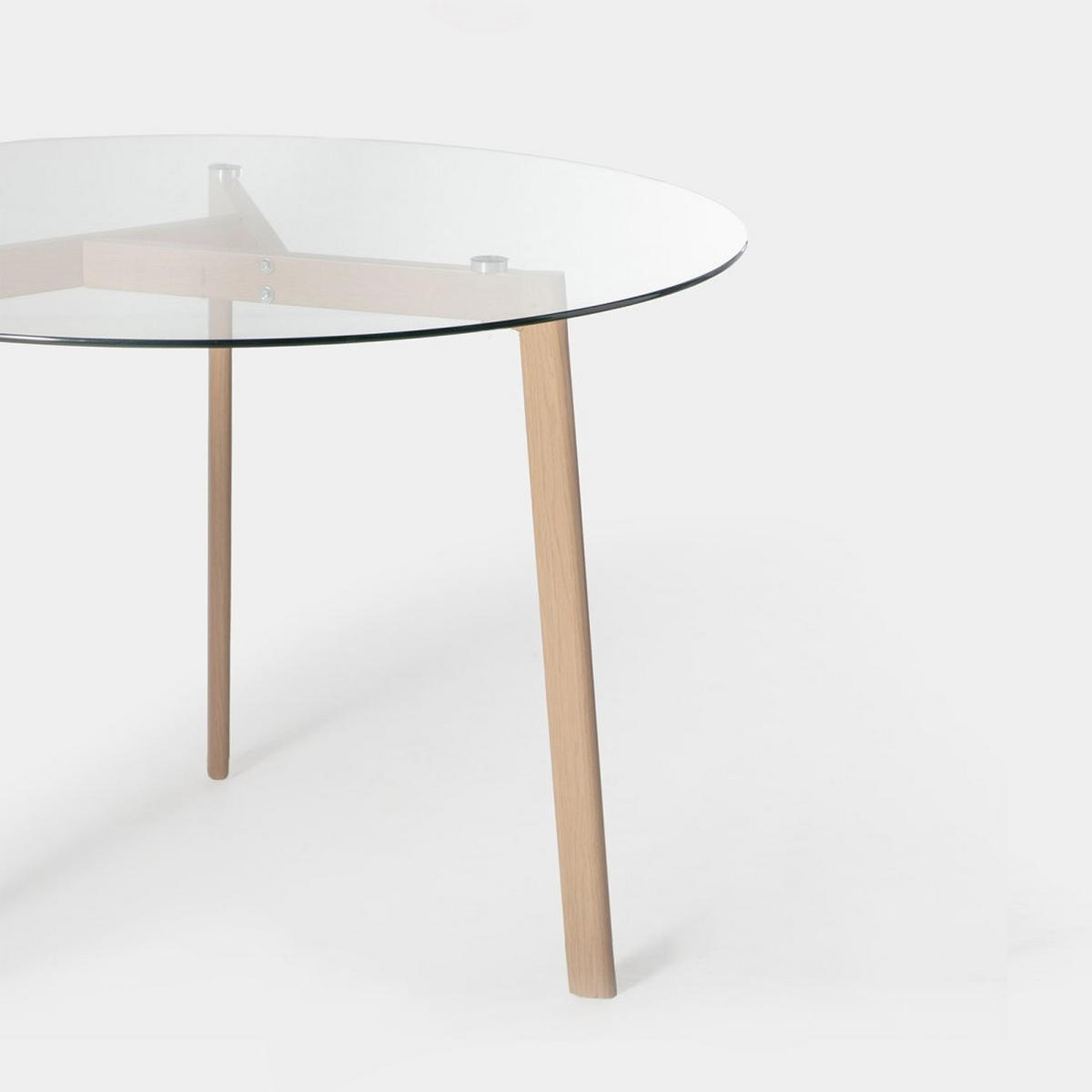 ESSTISCH Eyre Durchsichtig 110 cm x 76 cm - Transparent, Glas (110/110/76cm) - Klast Home