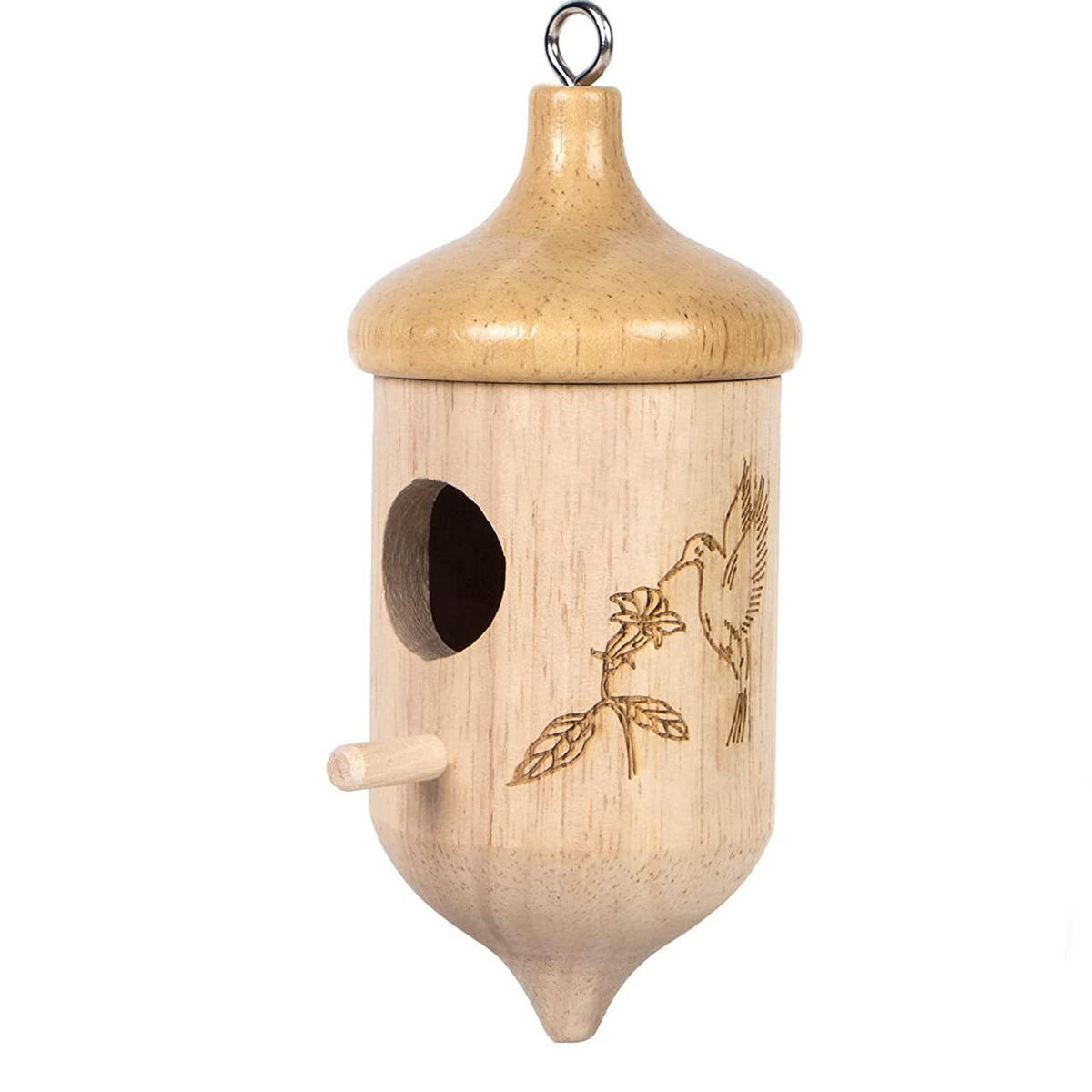 VOGELFUTTERSPENDER,HOLZ, Mini-Version, 5,1 x 12,1 cm - Hellbraun, Holz (5.1/12.1/5.1cm) - Authentics