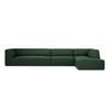 ECKSOFA rechts Ruby aus strukturiertem Stoff grün 5 Sitzplätze - Grün, Textil (180/366cm) - Micadoni