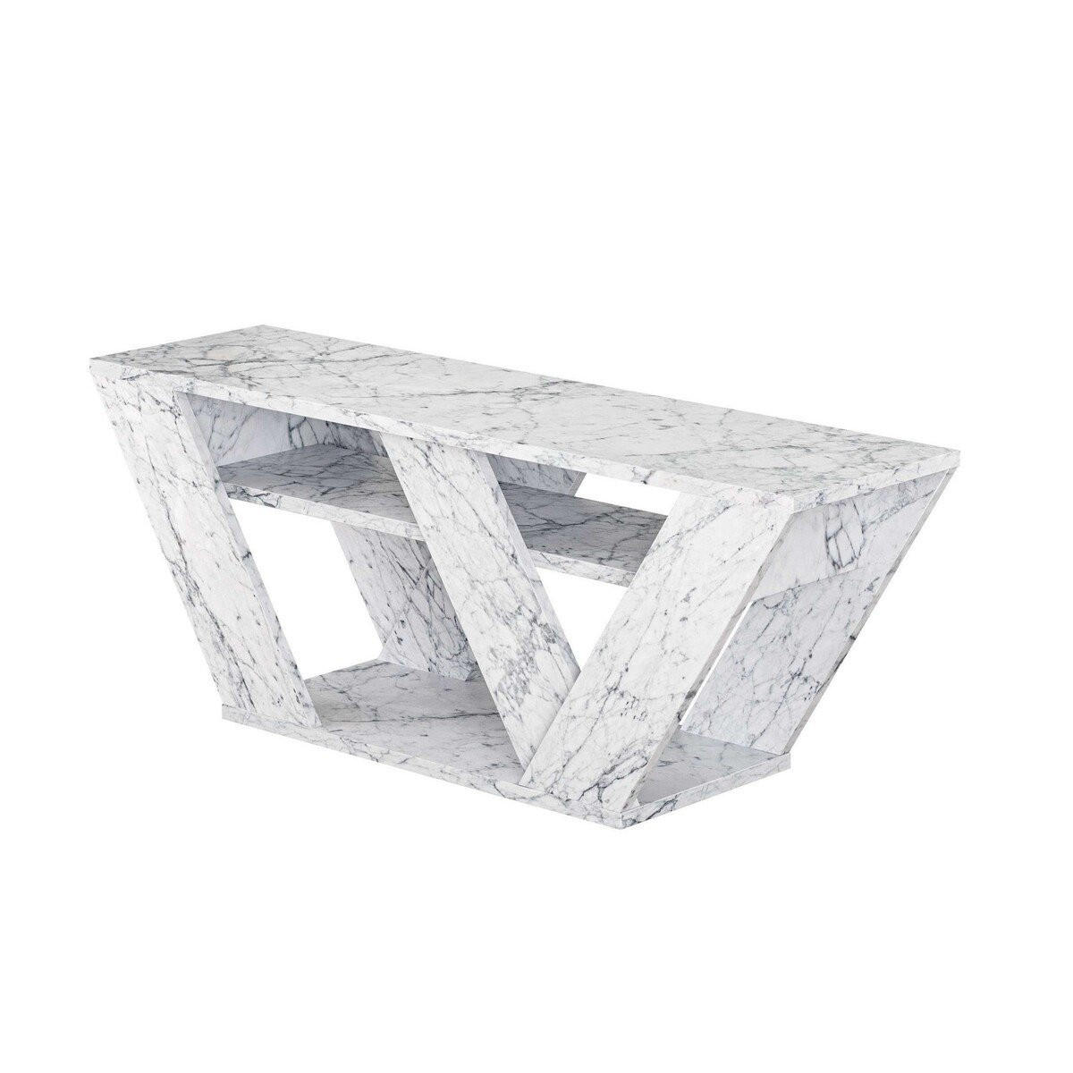 TV-MÖBEL 3 Regale L110 cm - Pipralla - Weiß, Holzwerkstoff (30/40/110cm) - Calicosy