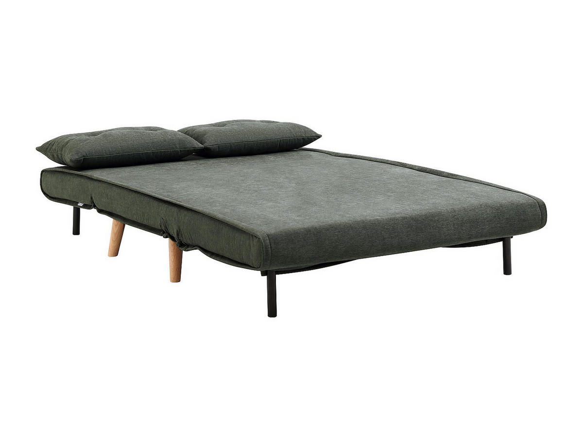 SCHLAFSOFA - 2 Personen - stoff - grün Valerio - Grün, Holz/Textil (120/74/74cm) - Vente-Unique
