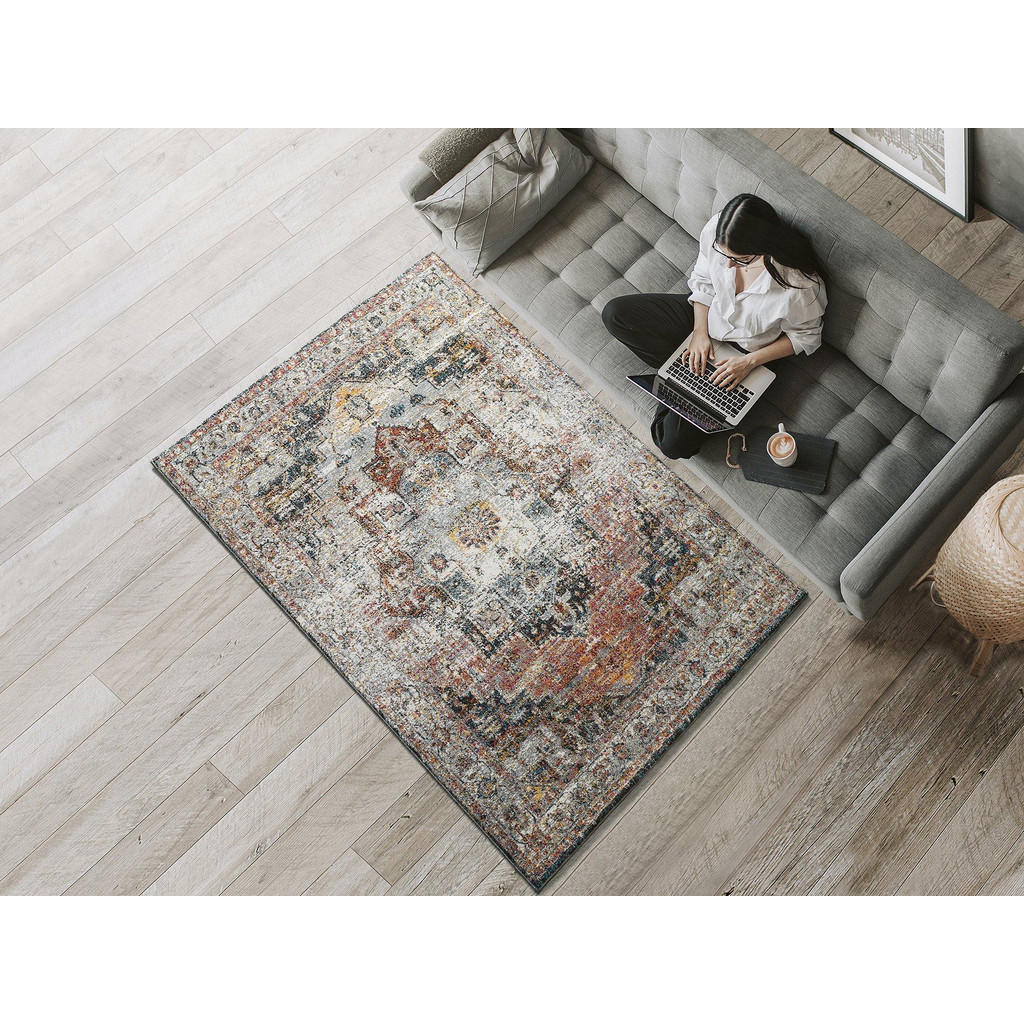 Thumbnail - Atticgo Orientteppich, Mehrfarbig, Rost, Textil, Abstrakt, Rechteckig, 120x170 cm, Oeko-Tex® Standard 100, in verschiede...