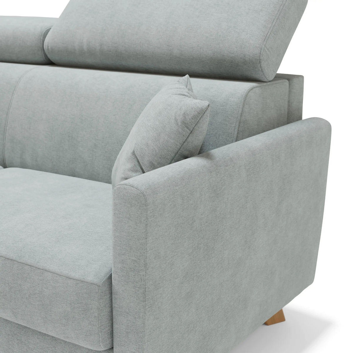 SCHLAFSOFA Francy - Hellgrün, Metall (180/92/97cm) - Divani.store