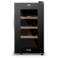 WEINKÜHLSCHRANK AGE8 Schwarz, 8 Flaschen - Schwarz, Metall (26/47/49.5cm) - HKoenig