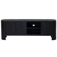 TV-MÖBEL aus Mangoholz 160cm, schwarz - Schwarz, Holz (160/55/40cm) - Giga Meubel