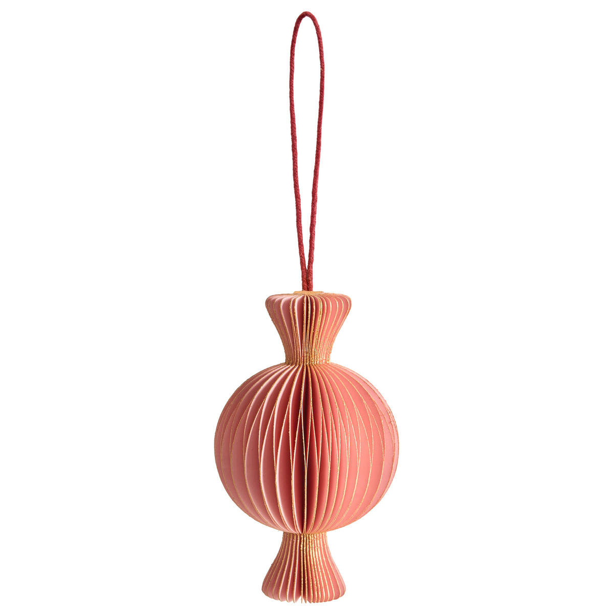 WEIHNACHTSBAUMSCHMUCK 16er Set Papier Bunt Rauma - Multicolor, Papier (6/10/6cm) - Beliani