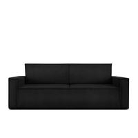 SCHLAFSOFA NAPI in Pet Friendly Cord-Stoff, Schwarz - Schwarz, Textil (228/89/101cm) - KONSIMO®