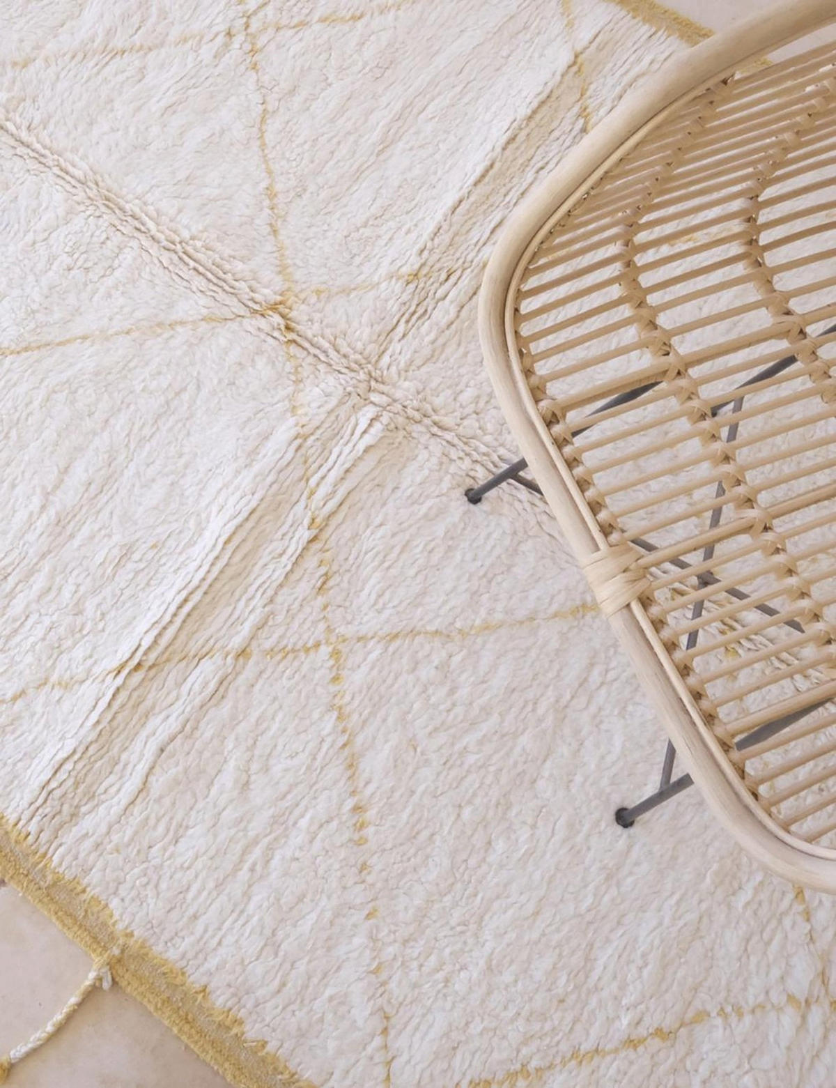 BERBERTEPPICH aus reiner Wolle 162x 263 cm - Gelb, Naturmaterialien (162/263cm) - AFK Living