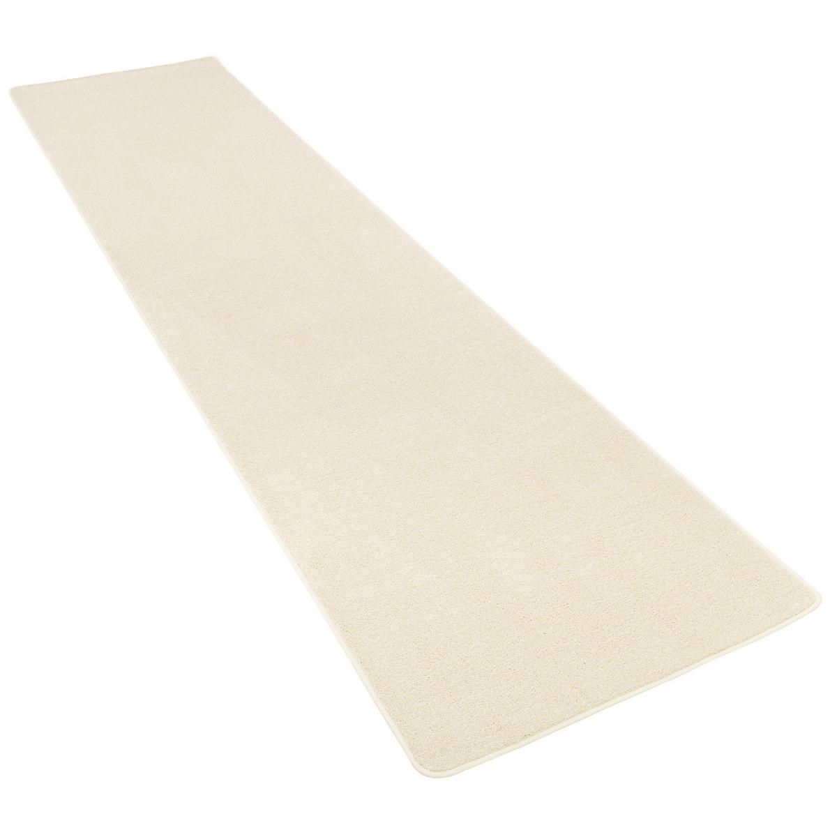 HOCHFLOR VELOURS LÄUFER TEPPICH LUNA - Creme, Textil (80/400cm) - Snapstyle