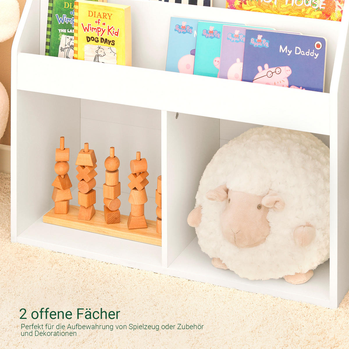 KINDERREGAL Weiß - Weiß, Holzwerkstoff (73/80/30cm) - SoBuy