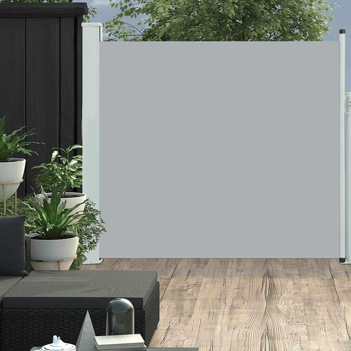 AUSZIEHBARE Seitenmarkise 170x300 cm Grau - Grau, Textil (300/170/300cm) - furnicato
