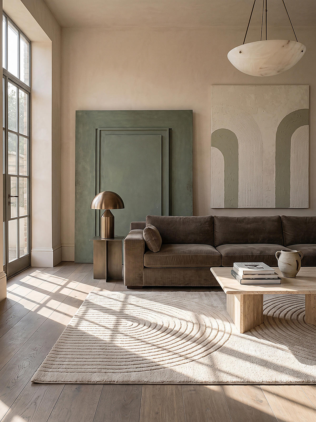 KURZFLORTEPPICH Geometrisch MUOTA Polypropylen Beige 240 x 340 cm - Beige, Textil (240/340cm) - KADIMA DESIGN