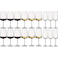 WEINGLÄSER-SET Nexo (Rotweingläser, Weißweingläser und Champagnergläser) – 18-teiliges Set - Transparent, Glas (0.1L) - Bormioli Rocco